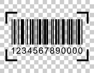barcode icon bar code for web flat design isolated vector image