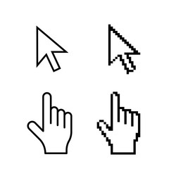 collection of computer pointer and cursor sign vector image