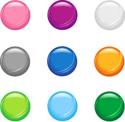 simple shiny buttons vector image