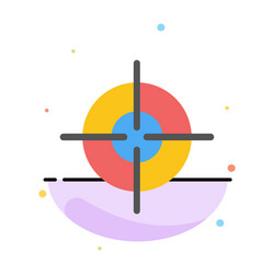 target aim interface abstract flat color icon vector image