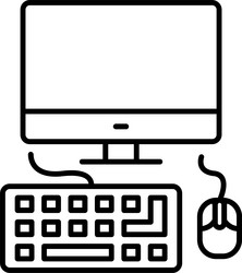computing line icon design vector image