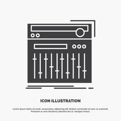 Control controller midi studio sound icon glyph vector