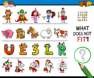 find wrong picture in a row educational game vector image