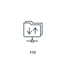 ftp concept line icon simple element vector image