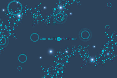 structure molecule and communication dna atom vector image