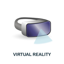 Virtual reality icon 3d from future technology vector