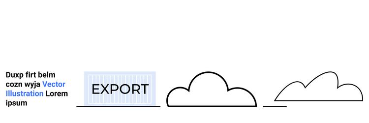 data export and cloud automation with minimalist vector image