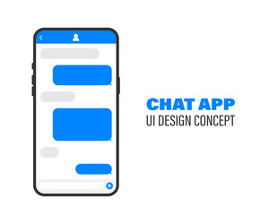 flat messages bubbles chat interface message vector image