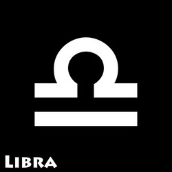 Libra zodiac sign logo vector