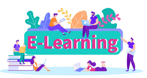 receive information studying from various sources vector image