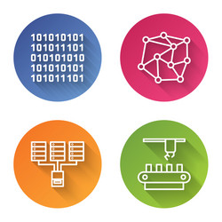 set line binary code neural network server data vector image