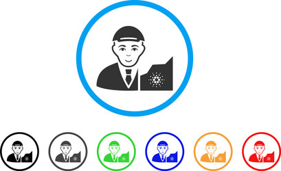 cardano trader rounded icon vector image