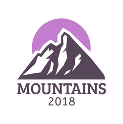 hand drawn mountain isolated ski resort logo vector