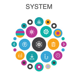 system infographic circle concept smart ui vector image