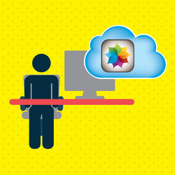 cloud computing design vector image