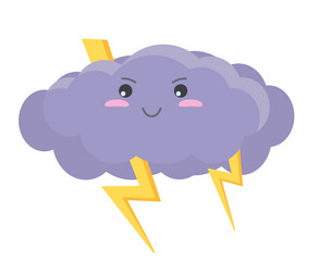 Cute sun and cloud Royalty Free Vector Image - VectorStock