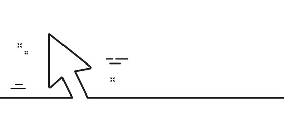 mouse cursor line icon click action sign vector image
