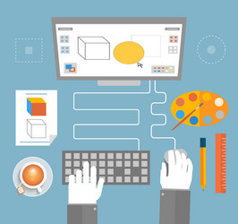 program for design and architecture vector image