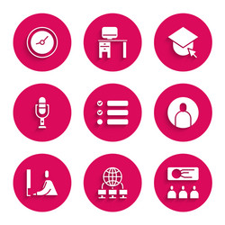 set task list computer network training vector image