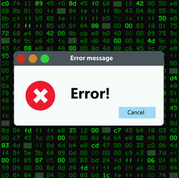 window operating system error warning vector image