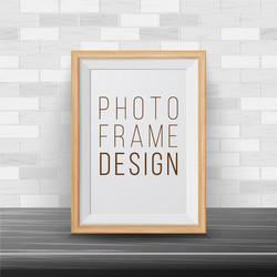 3d photo frame rectangular template vector image