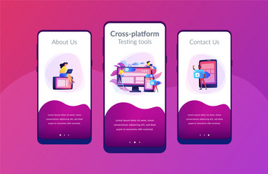 cross-platform software app interface template vector image