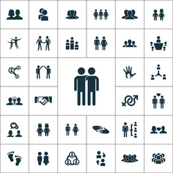 friendship icons universal set for web and ui vector