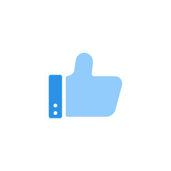 Like icon blue monochrome color vector