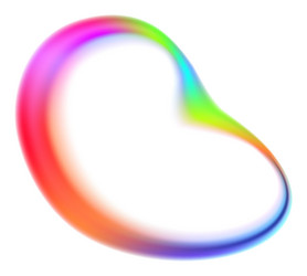 rainbow blob shape color gradient vector image