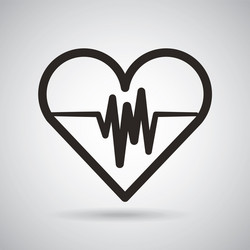 Cardio heart icon vector