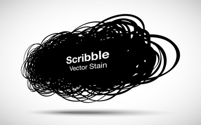 Hand drawn scribble shape Royalty Free Vector Image
