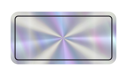hologram empty rectangular sticker with line vector image