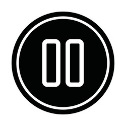 pause icon player navigation button audio vector image