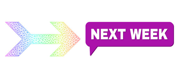 spectral mesh gradient arrow right icon and next vector image