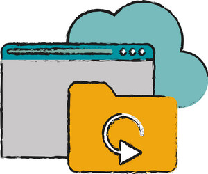 tab webpage or website with file folder icon image vector image