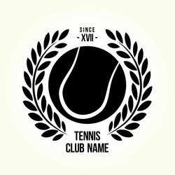 Tennis Ball Emblem Vector Image
