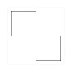 abstract frame on white background vector image