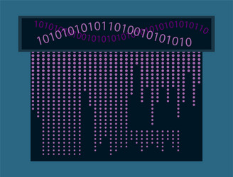 abstract technology background binary computer vector image