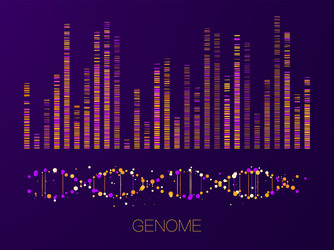 big genomic data visualization vector image