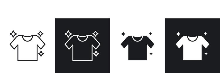 Clean clothes icon set Royalty Free Vector Image