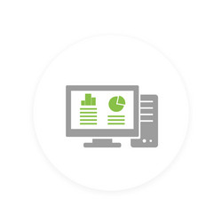 Computer Icon - Data & Analysis vector image