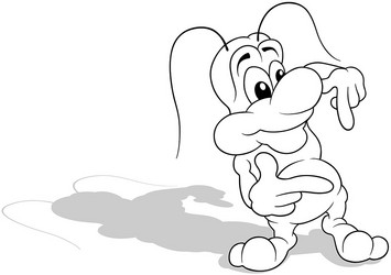 drawing of a standing bug gesturing with his hands vector image