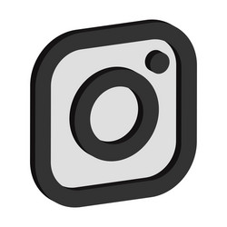 instagram logo isometric icon vector