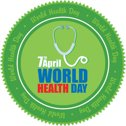 isolated label with text and elements for world vector image