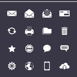 mail icons set - simplus series vector image