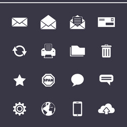 Mail icons set - simplus series vector