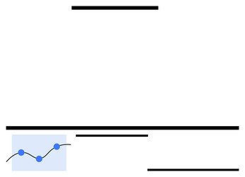 minimalist layout with line graph and text bars vector image