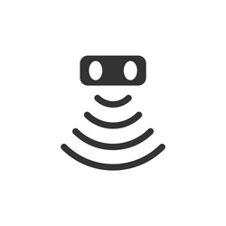 motion sensor icon in flat style waves vector image