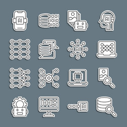 set line server photo retouching neural network vector image