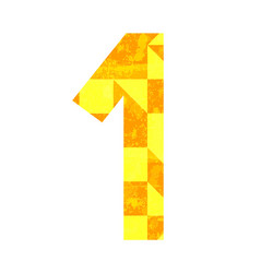 abstract color number one vector image